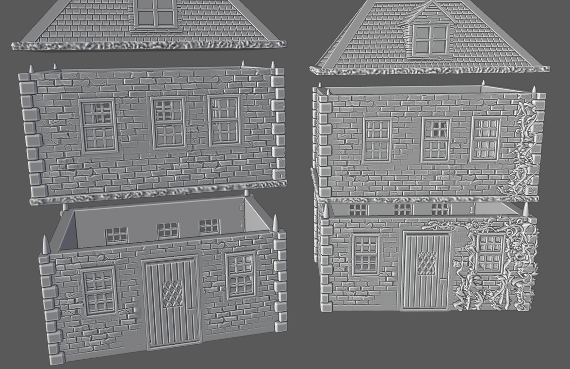 Two floors house with ivy