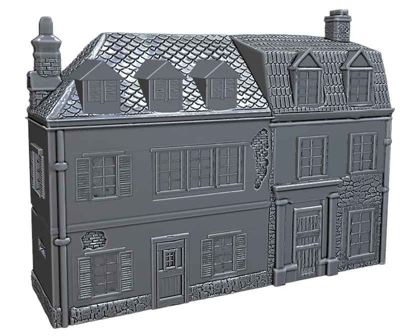 28mm Normandy style double house