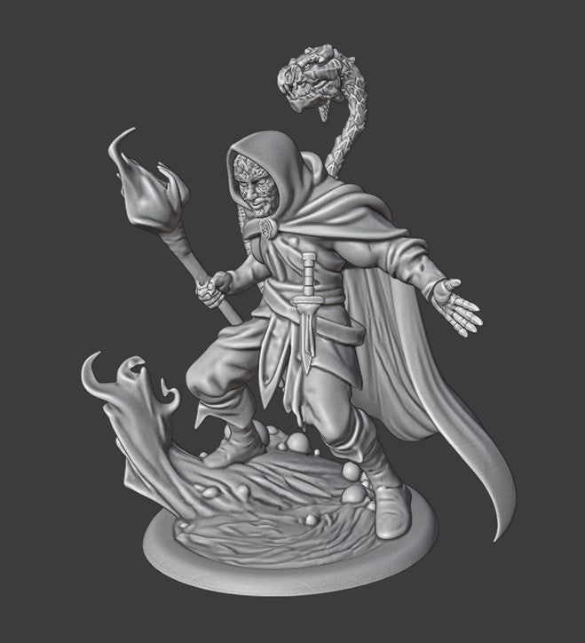REPTILIAN MAGE WITH DRAKE