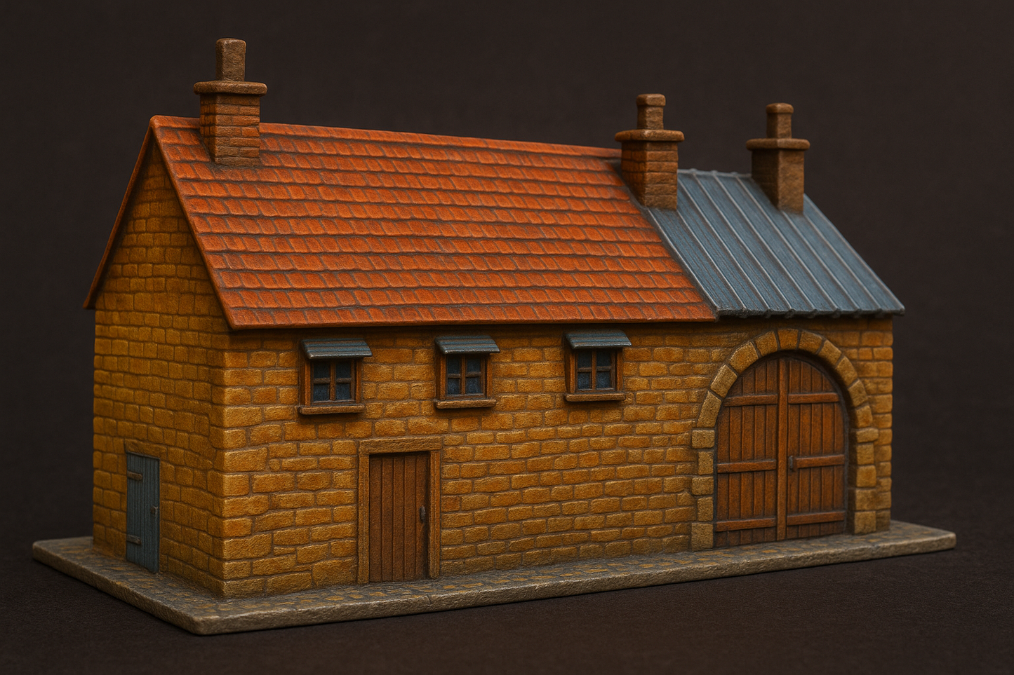 28mm double house farm