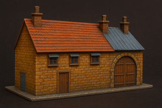 28mm double house farm