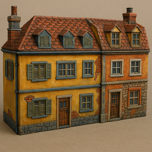 28mm Normandy style double house