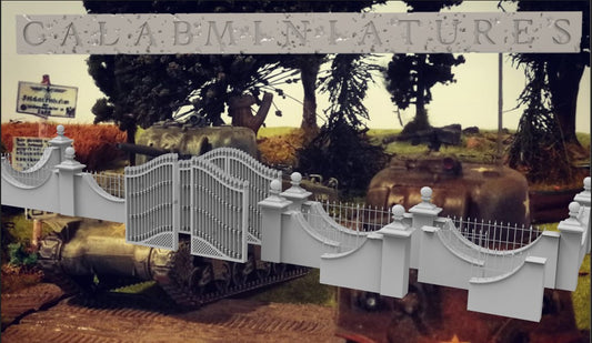 28mm house walls and fence