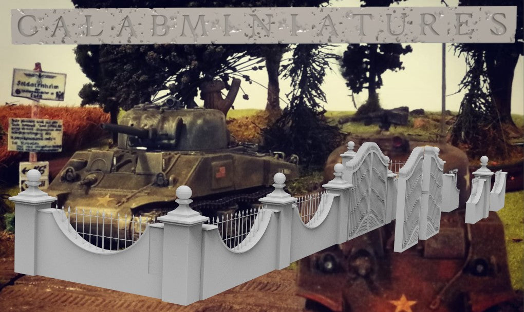 28mm house walls and fence