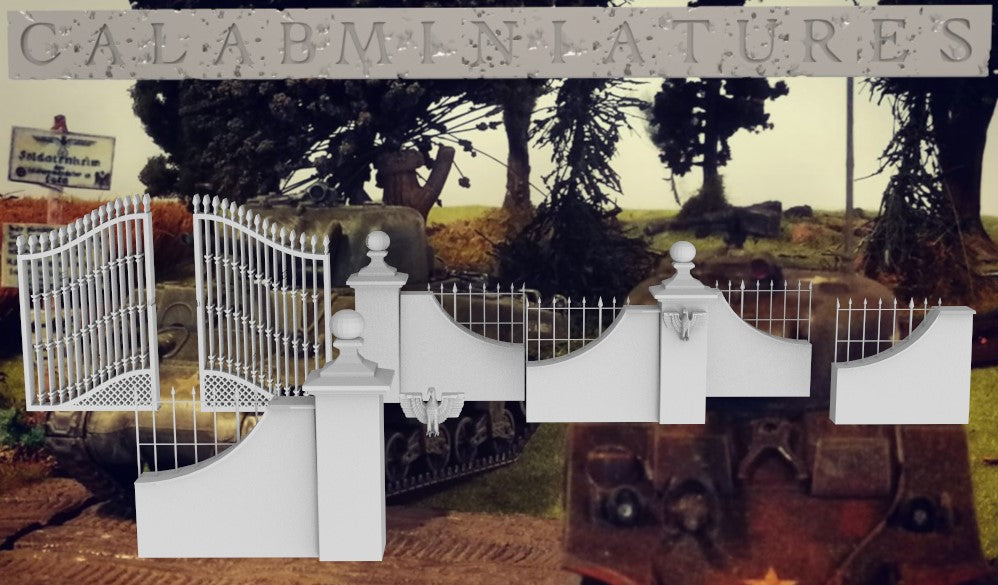 28mm house walls and fence