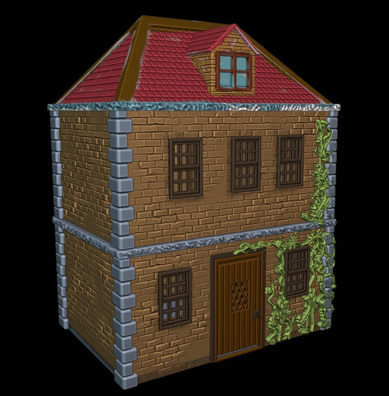 Two floors house with ivy