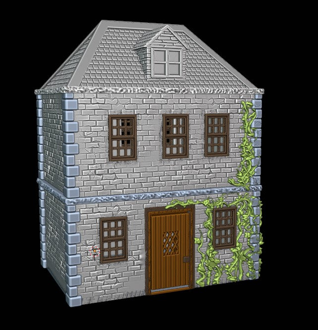 Two floors house with ivy