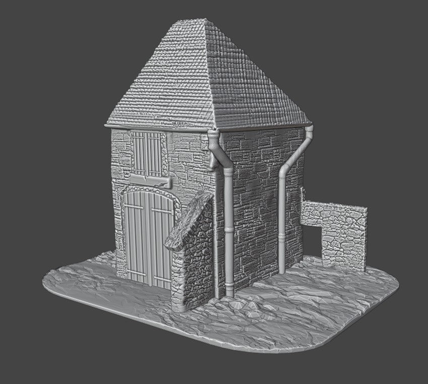 House with french resistance writing