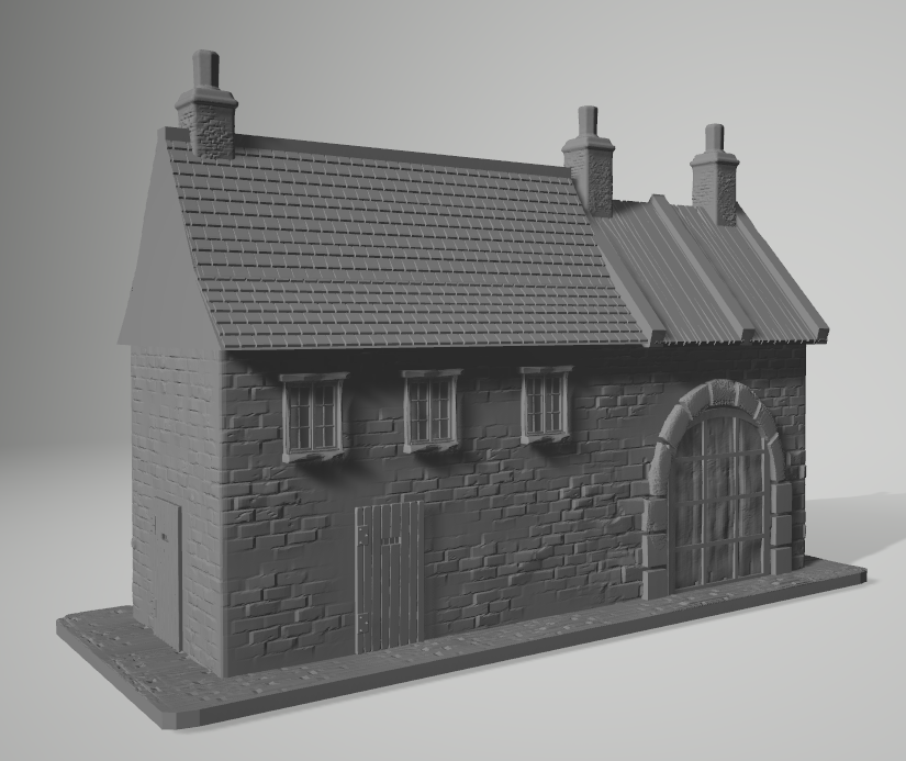 28mm double house farm