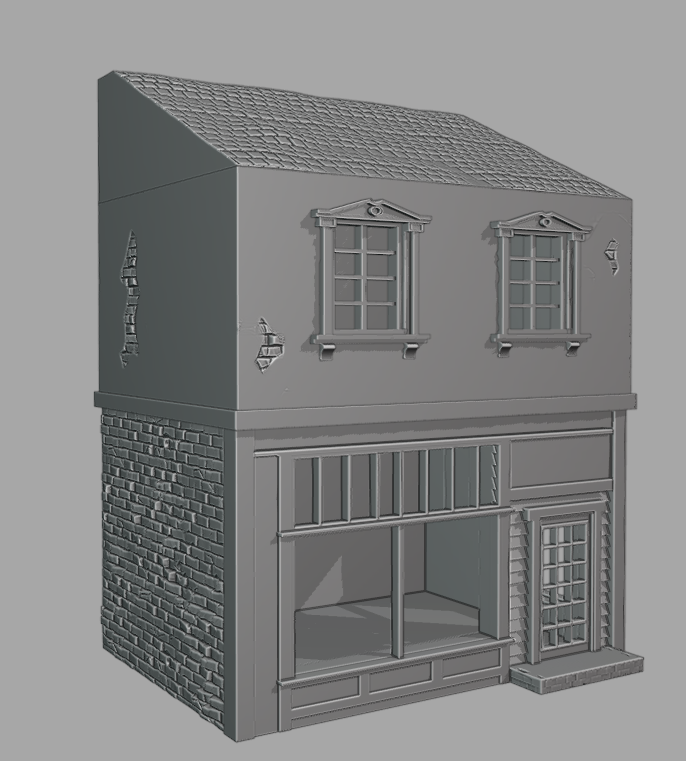 Two floors openable Normandy shop