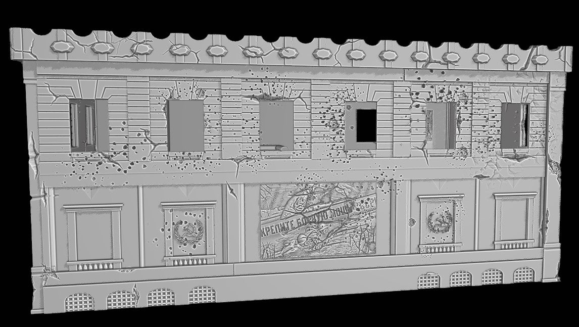 Destroyed playable soviet building