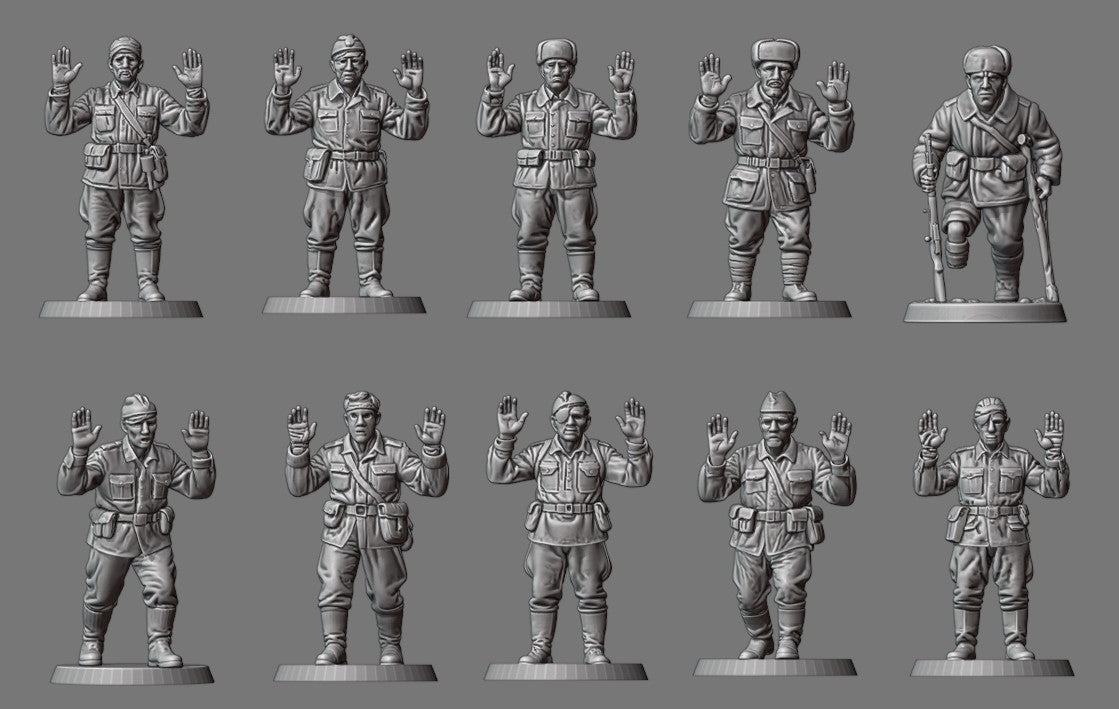 28MM Soviet surrendering soldiers