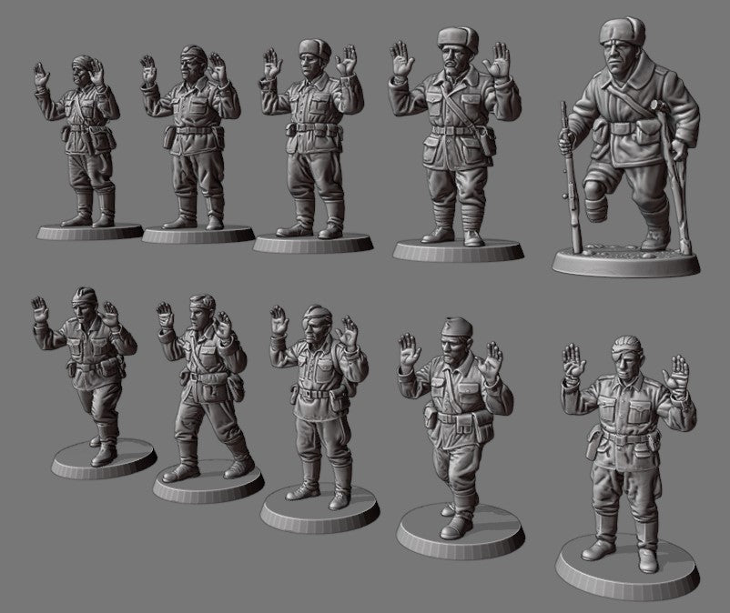 28MM Soviet surrendering soldiers