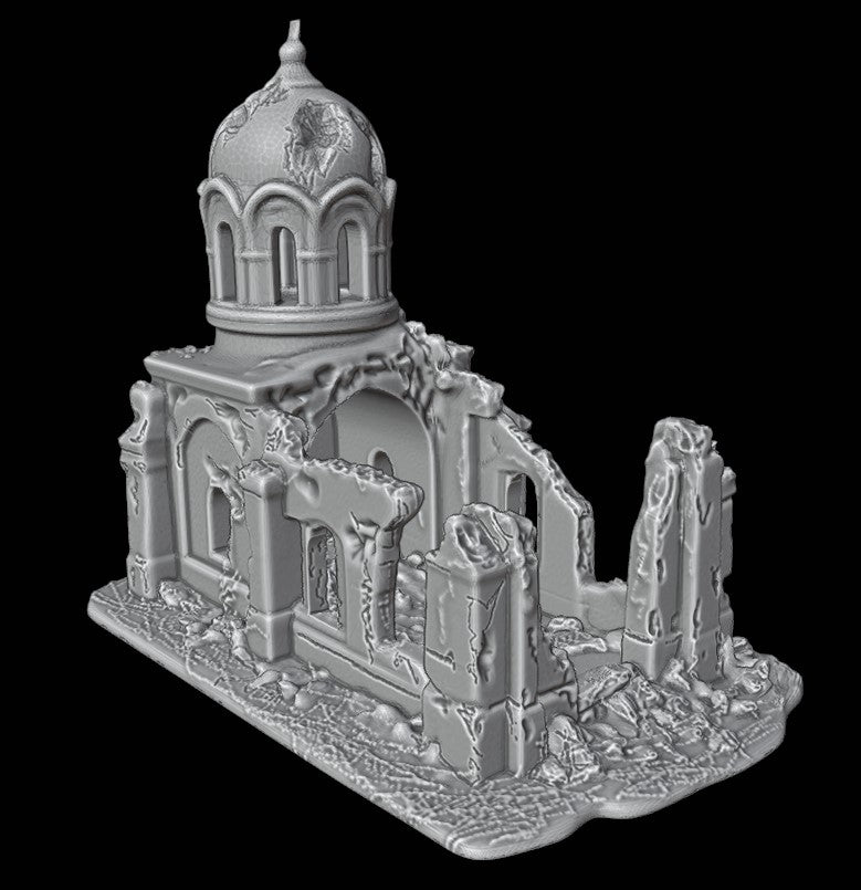 28mm destroyed Orthodox church
