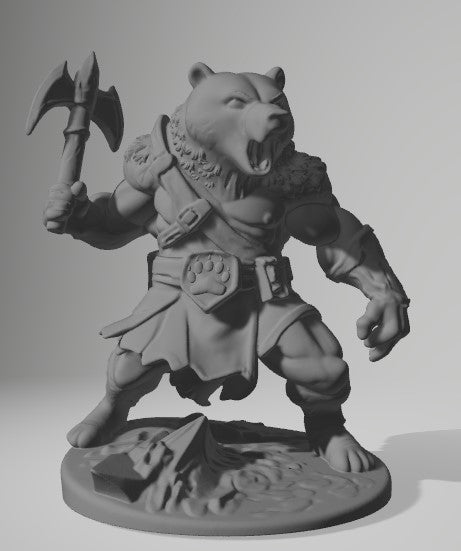 MONSTER BEAR WARRIOR WITH AXE