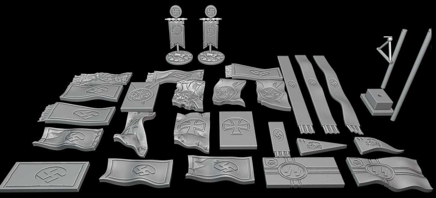 WW2 GERMAN FLAGS and BANNERS