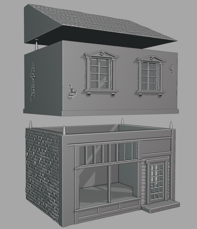 Two floors openable Normandy shop